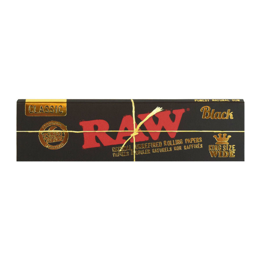 RAW | Black Natural Unrefined King size – WIDE [50 / pk] [CP1373]