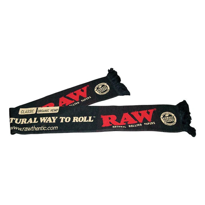 RAW | Black Scarf – 7" x 66"