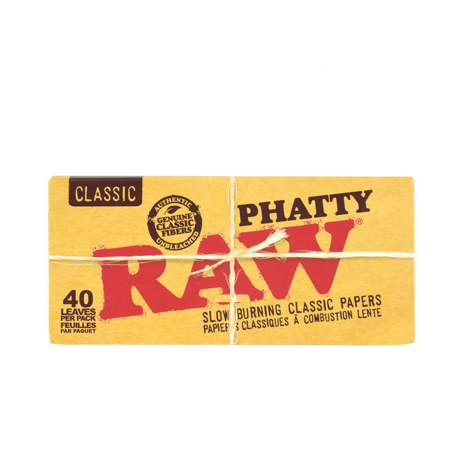 RAW | Classic Natural Unrefined Hemp Rolling Papers – Phatty King Size (24 packs)