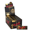 RAW | Black Natural Unrefined Artisan Connoisseur Papers w/ Tips – 1¼ Size (24 packs)