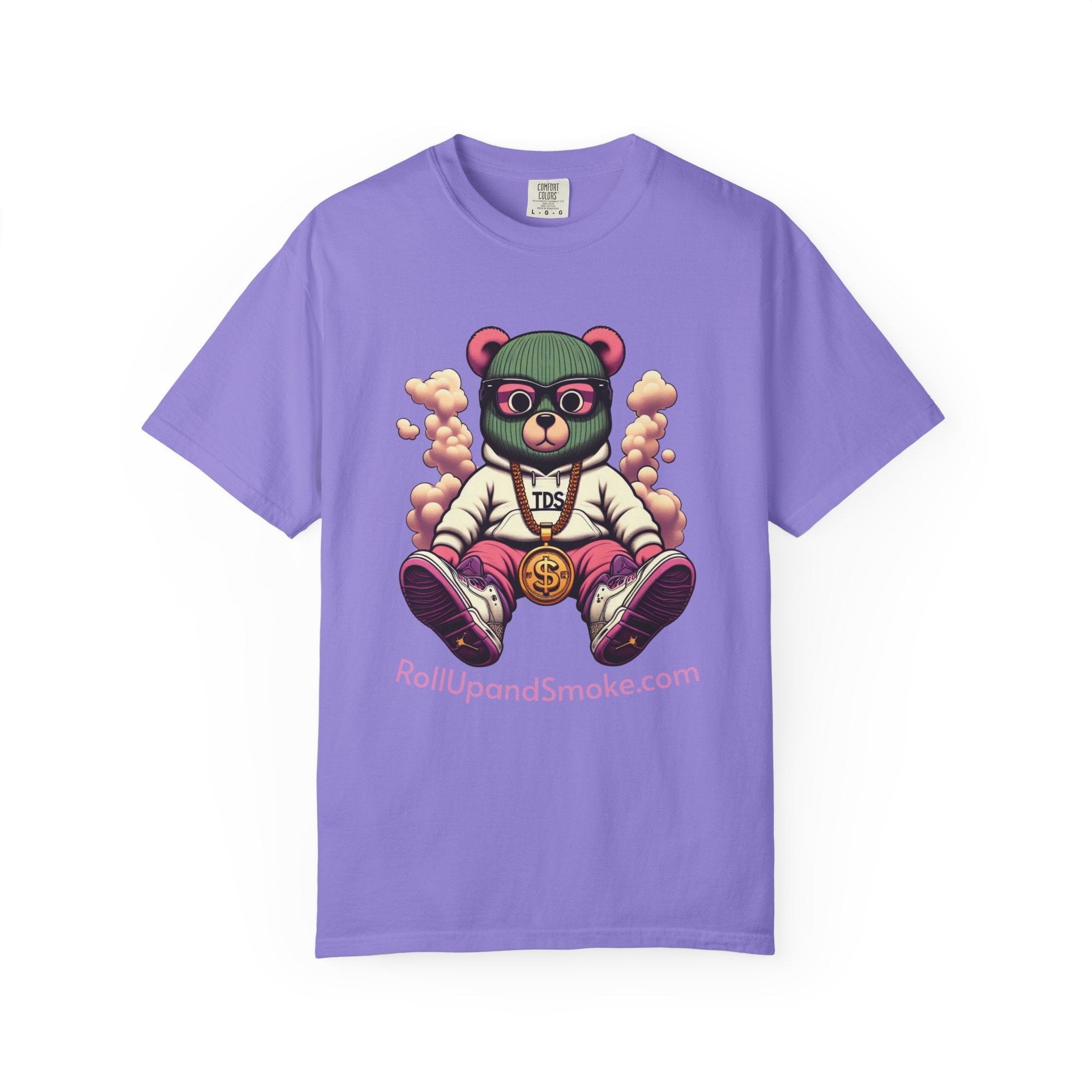 Bear Blazer T-Shirt — Streetwear Graphic Tee with ‘RollUpandSmoke.com’ Design
