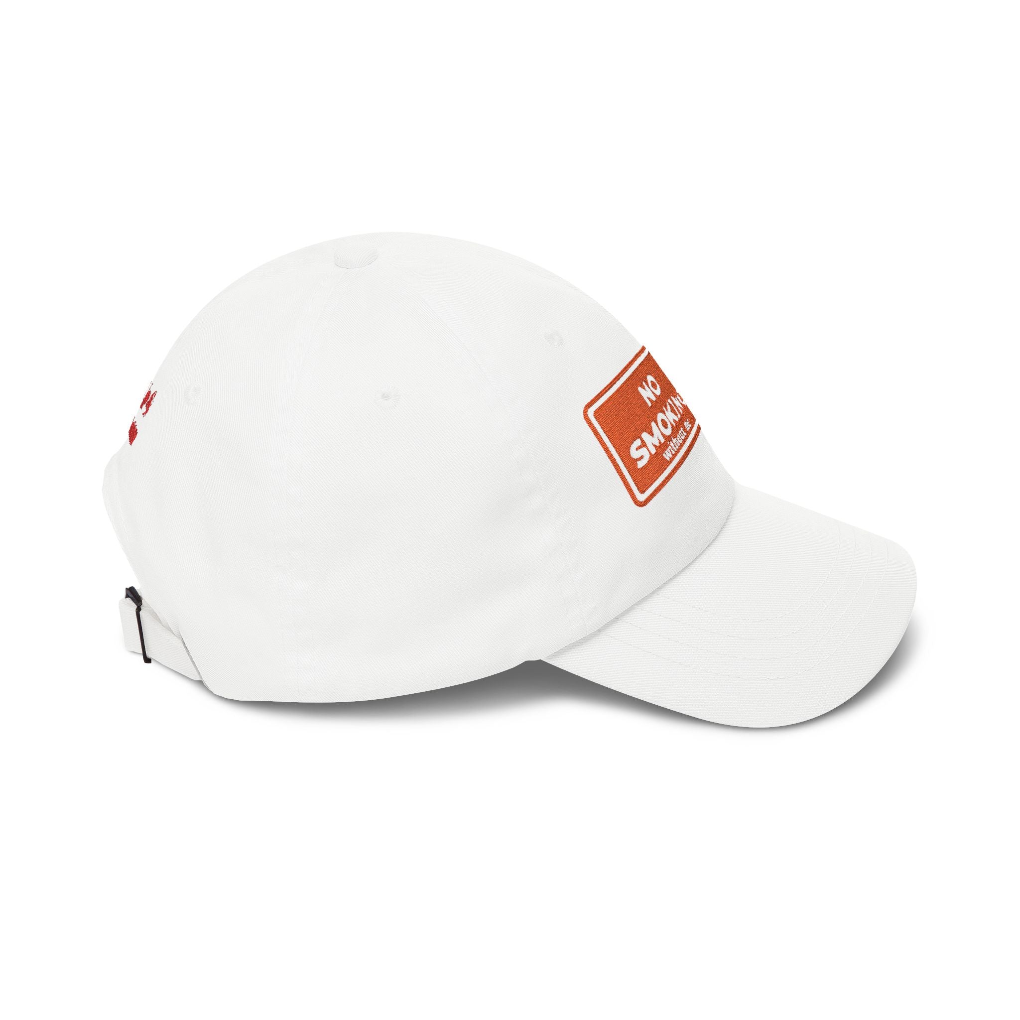 Dad Cap — “No Smoking Without Me” Patch Hat with Green Budd