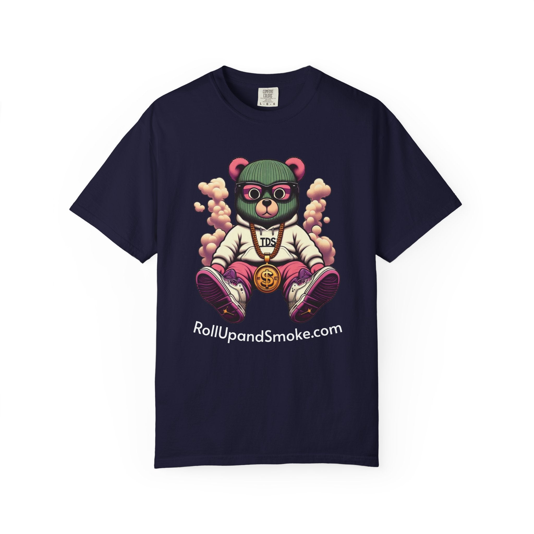 Bear Blazer T-Shirt — Streetwear Graphic Tee with ‘RollUpandSmoke.com’ Design