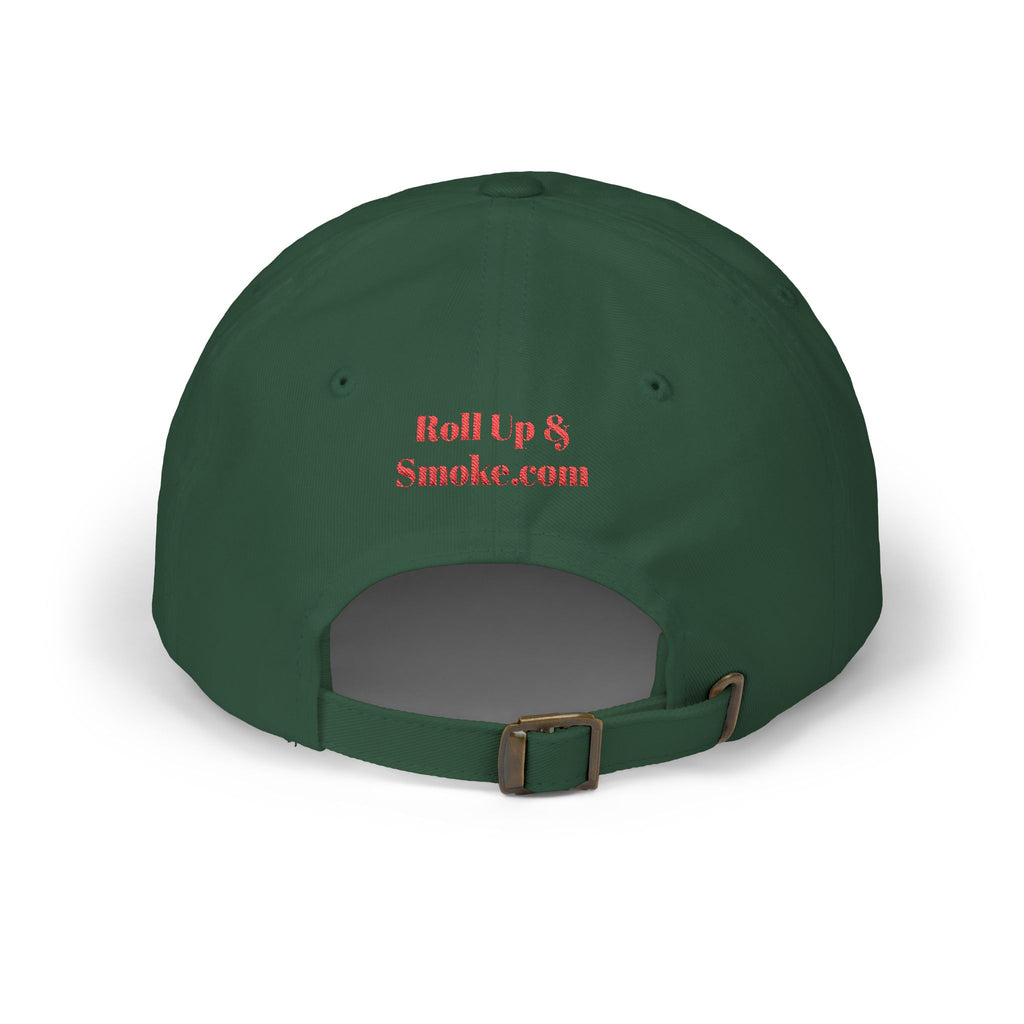 Dad Cap — “No Smoking Without Me” Patch Hat with Green Budd