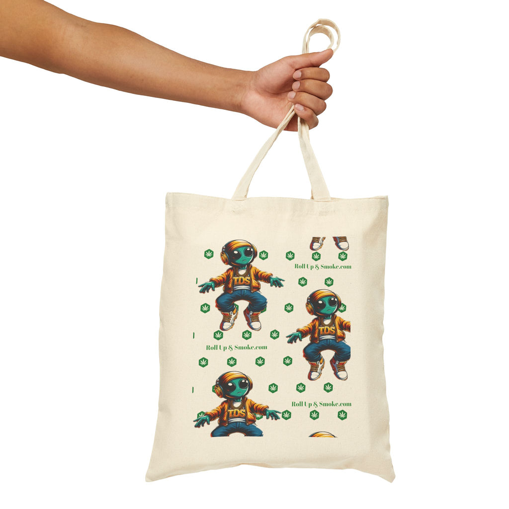 Tote Bag — Playful Retro Astronaut Illustration Canvas Tote