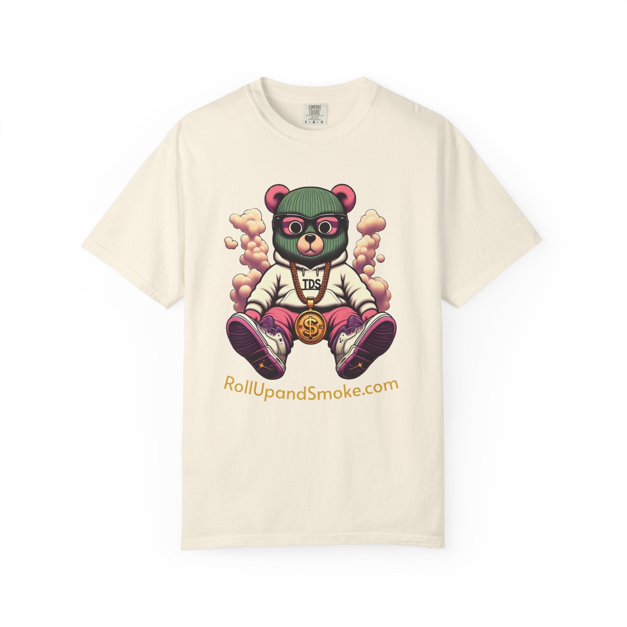 Bear Blazer T-Shirt — Streetwear Graphic Tee with ‘RollUpandSmoke.com’ Design