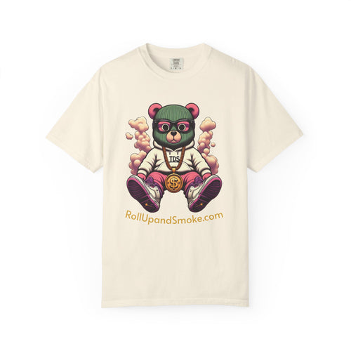 Bear Blazer T-Shirt — Streetwear Graphic Tee with ‘RollUpandSmoke.com’ Design