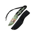 10″ 3D Girl & Leaves Pattern Blade Hunting Knife [14069]