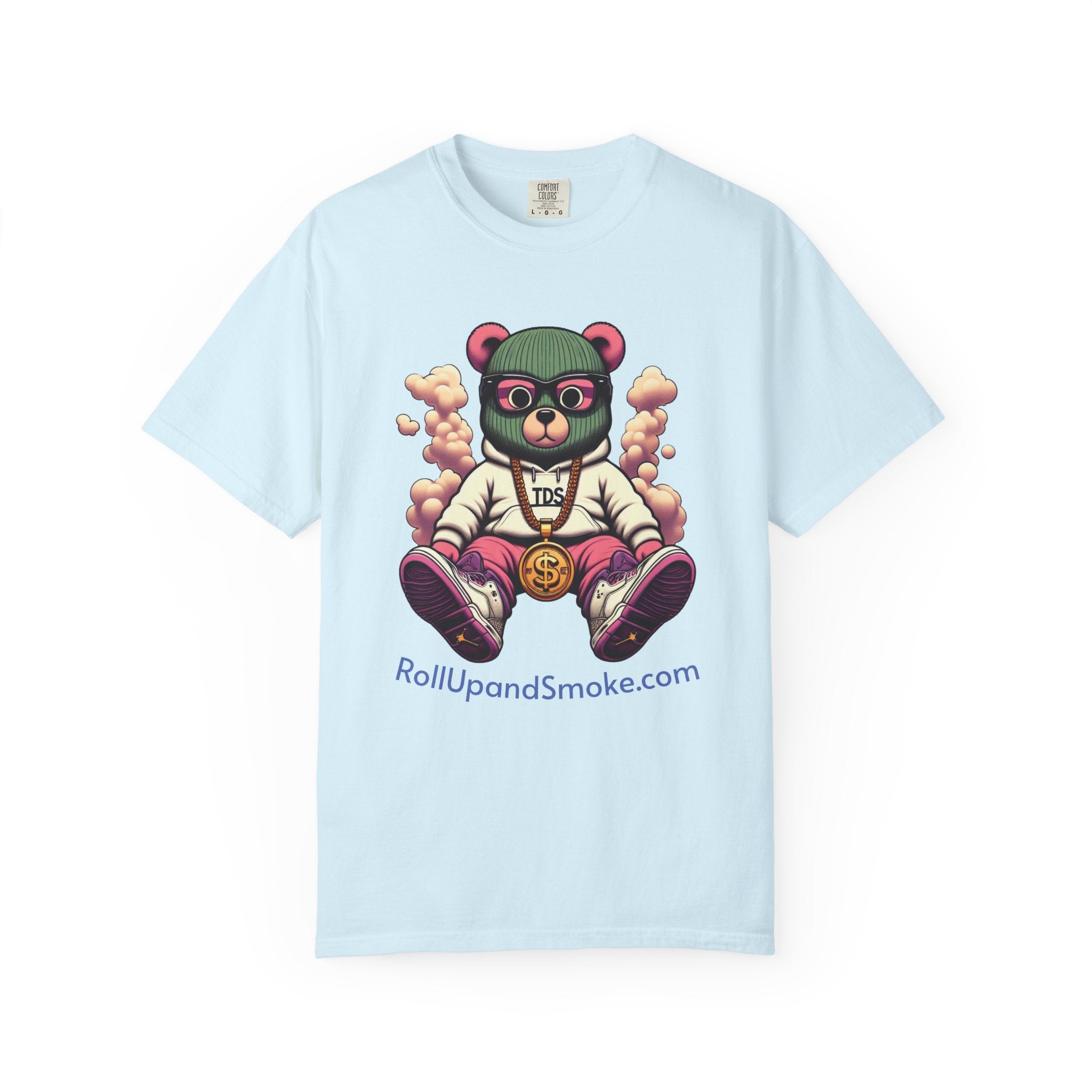 Bear Blazer T-Shirt — Streetwear Graphic Tee with ‘RollUpandSmoke.com’ Design