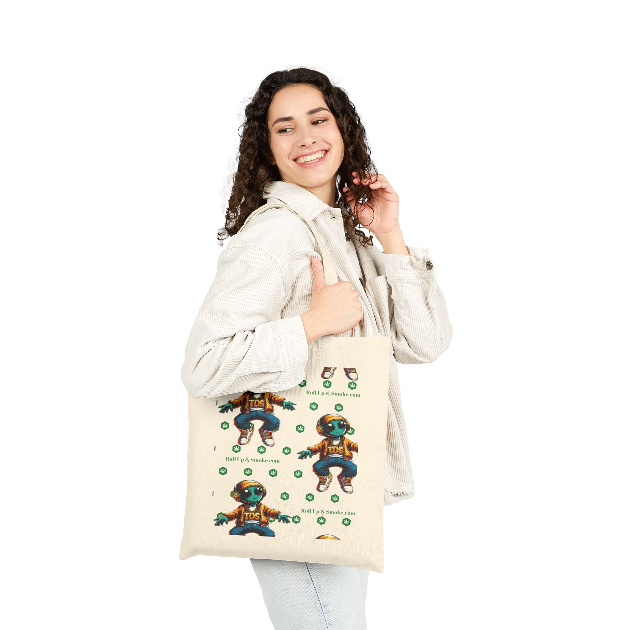 Tote Bag — Playful Retro Astronaut Illustration Canvas Tote