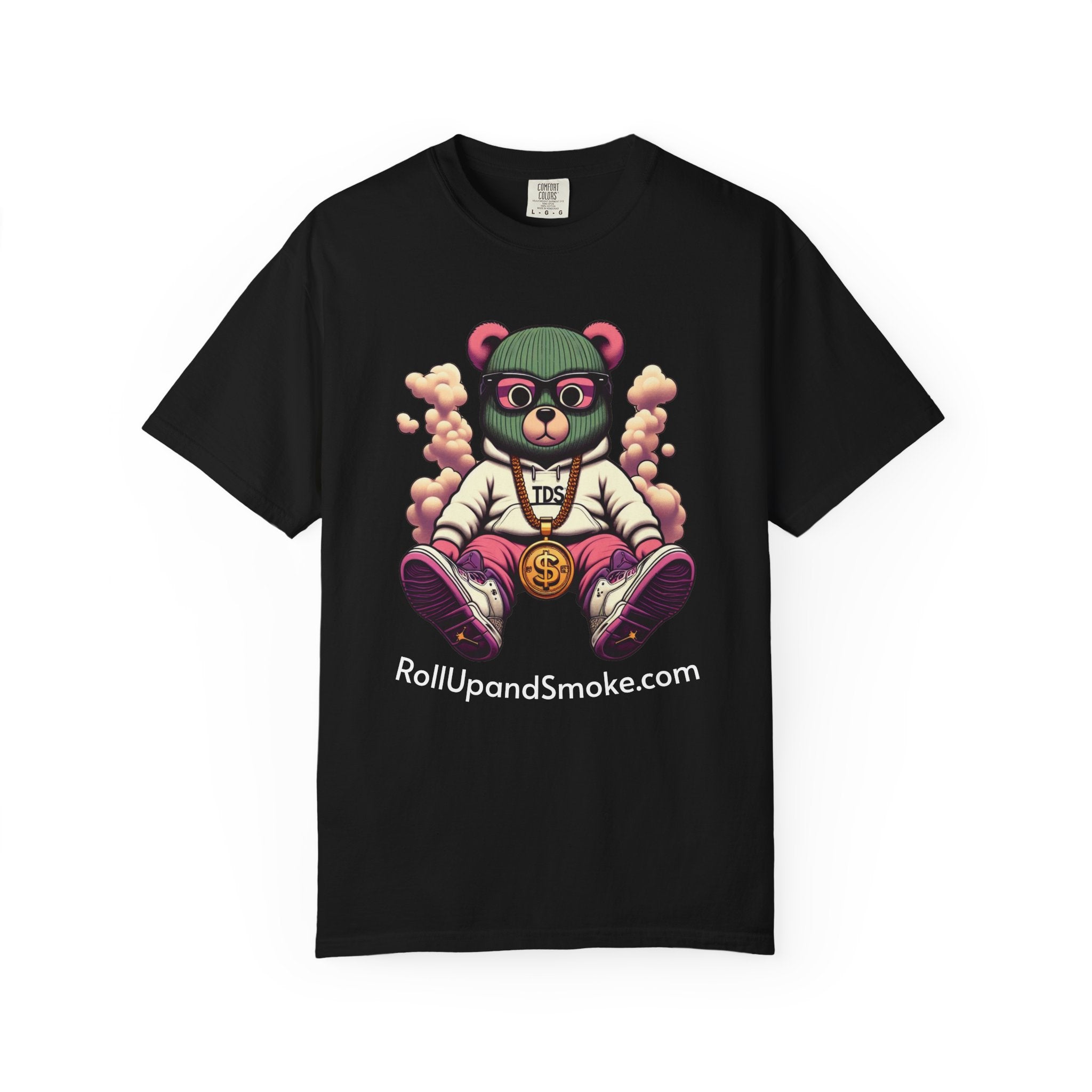 Bear Blazer T-Shirt — Streetwear Graphic Tee with ‘RollUpandSmoke.com’ Design