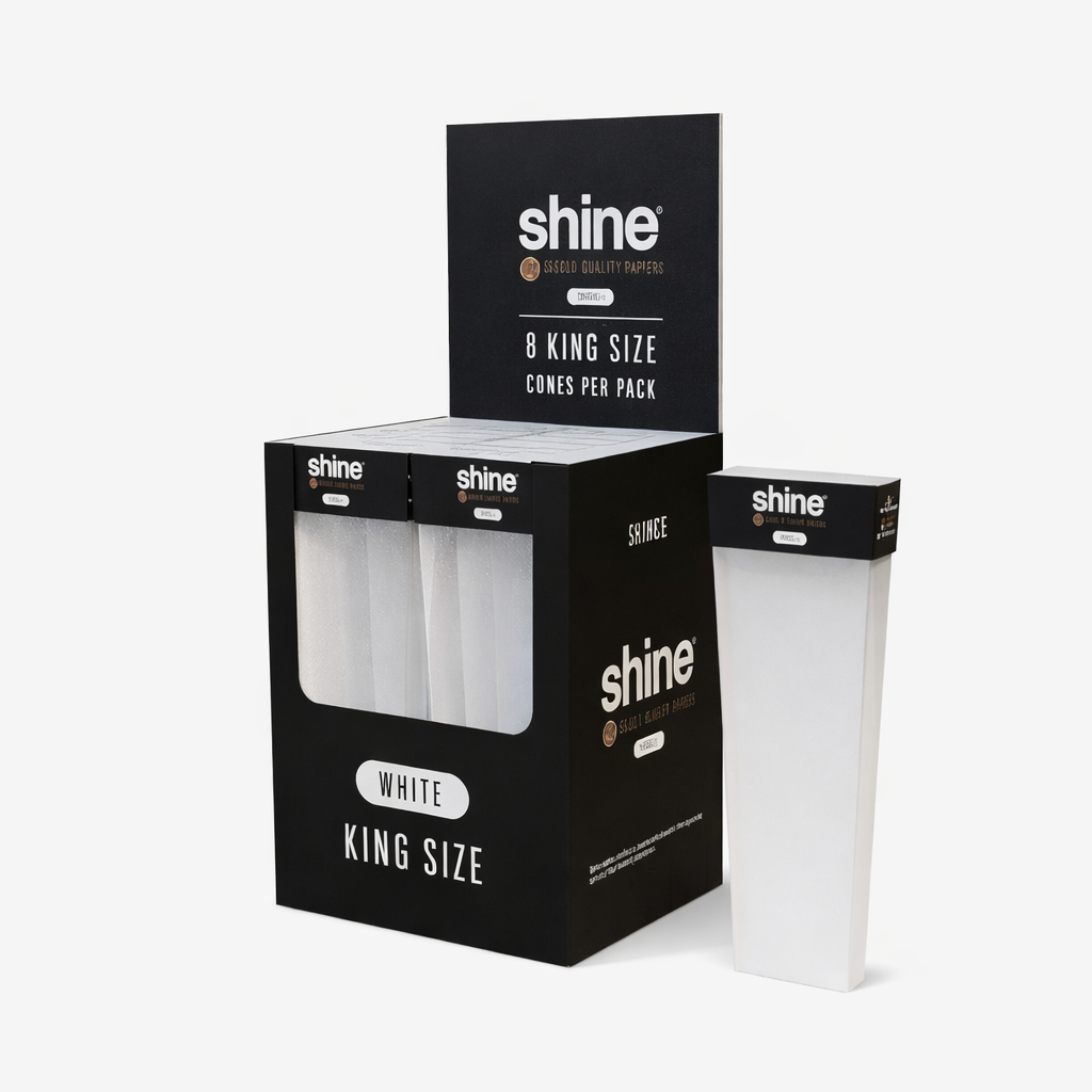 Shine | White 8 King Size Cones - 12 Packs