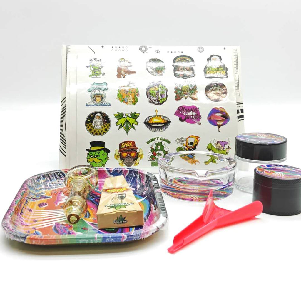 Lock Box With 10 Pcs Smoke Set-Assorted Color