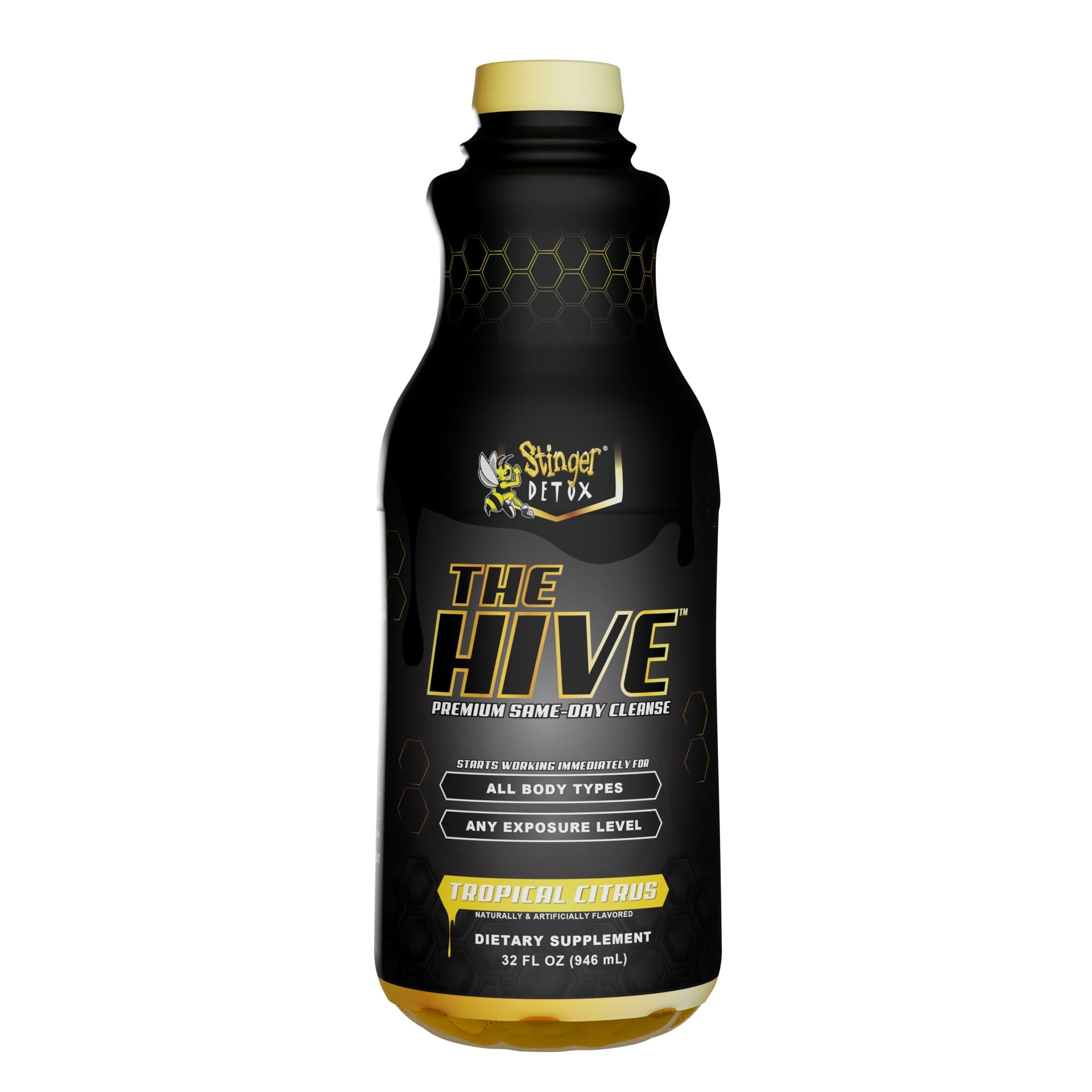 Stinger Detox | The HIVE Premium Same-Day Cleanse - Tropical Citrus Flavor - 32 FL OZ