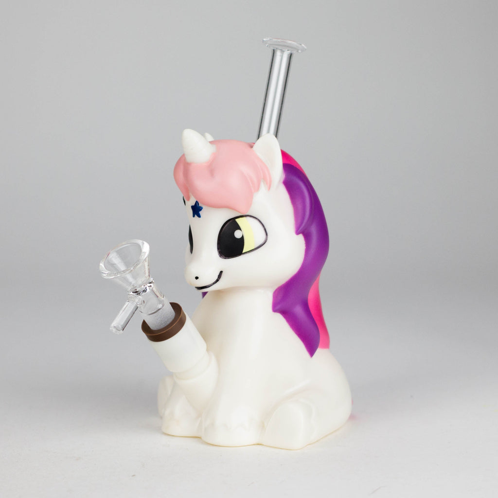 7.6" Vinyl unicorn water pipe