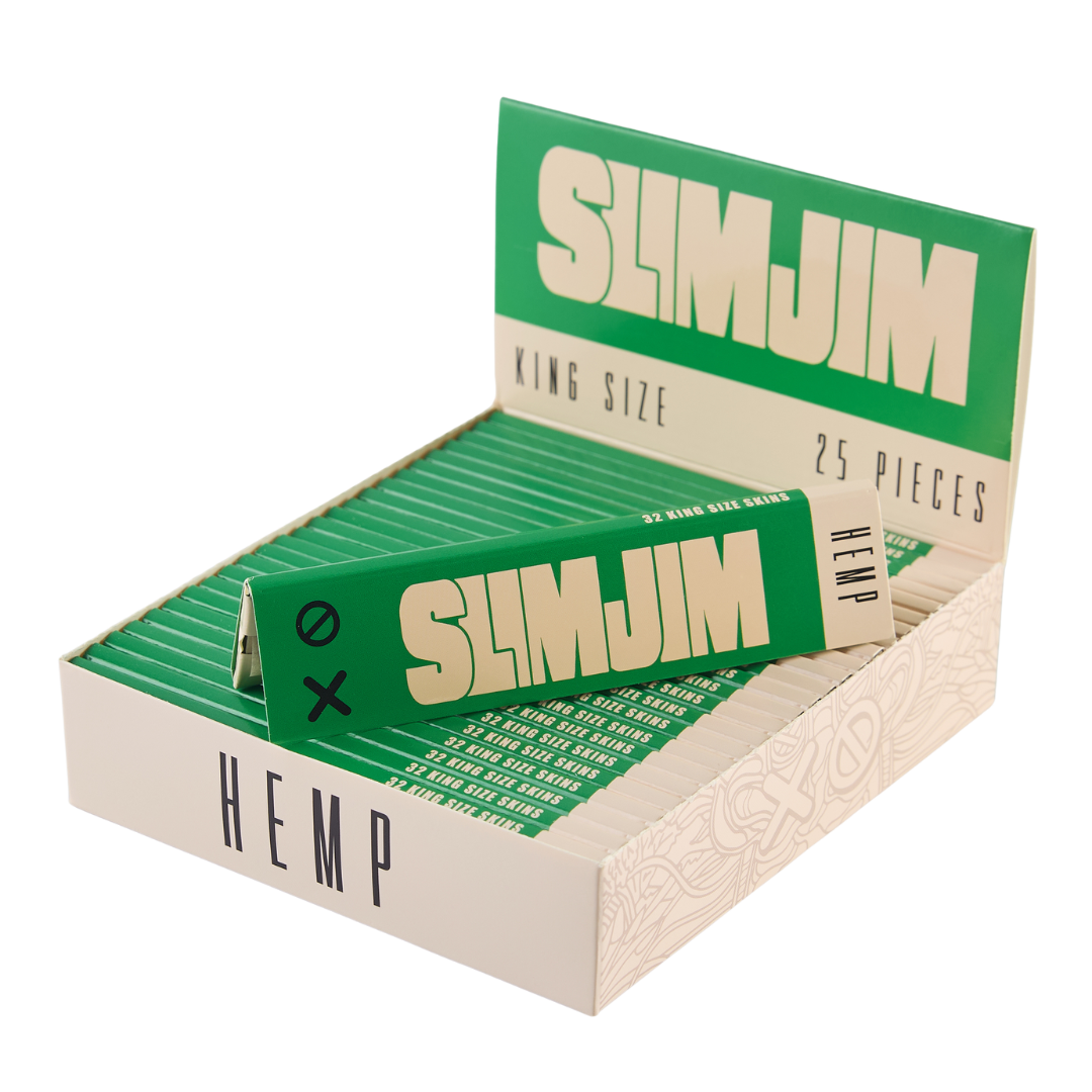 Slimjim - Hemp King Size Skins – Box of 25 Packs