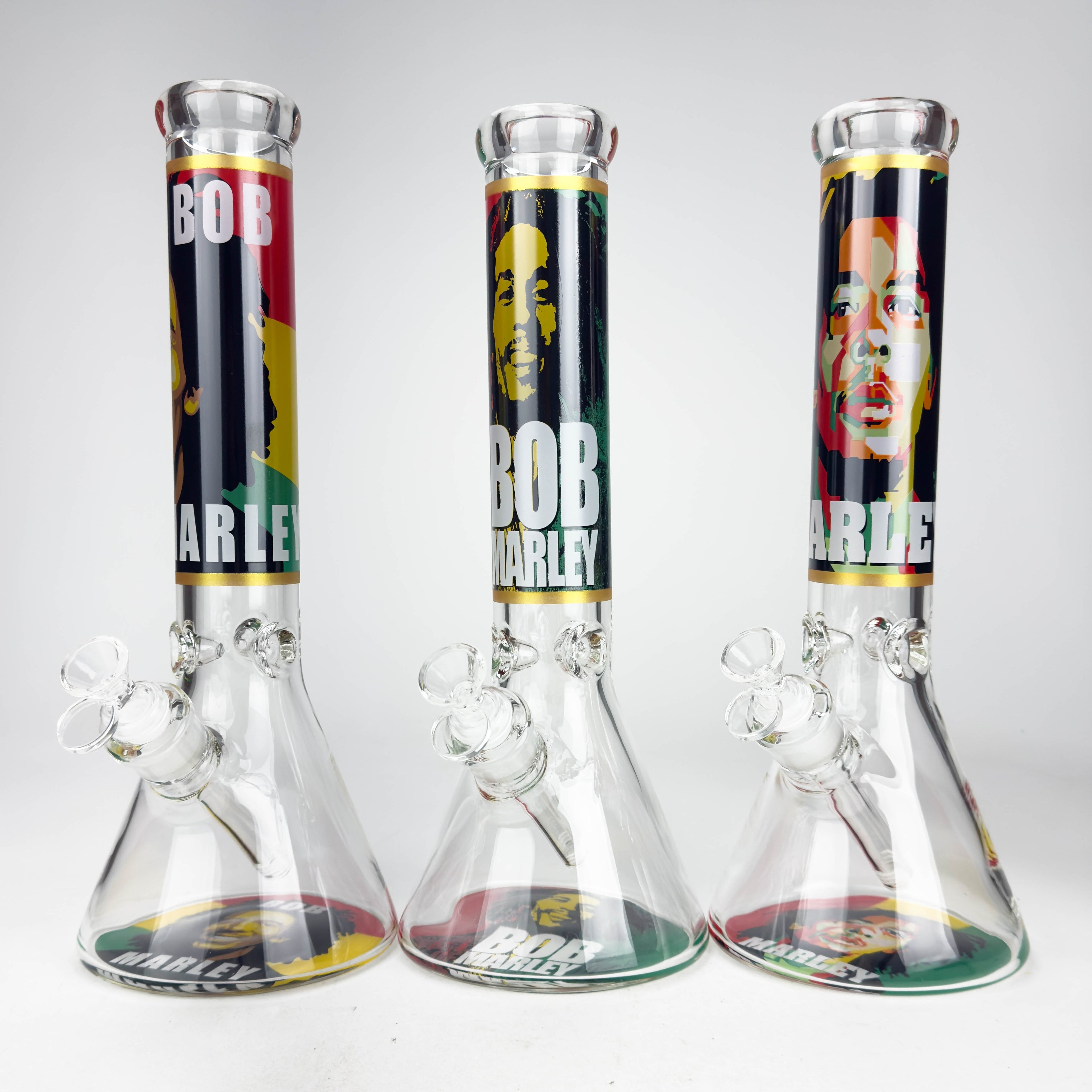 14" BM Design Glass Bong – 7mm Thick with Ice Catcher