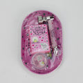 Metal Pipe & Lighter Gift Set Includes Zippo-Style Lighter, Grinder & Tray