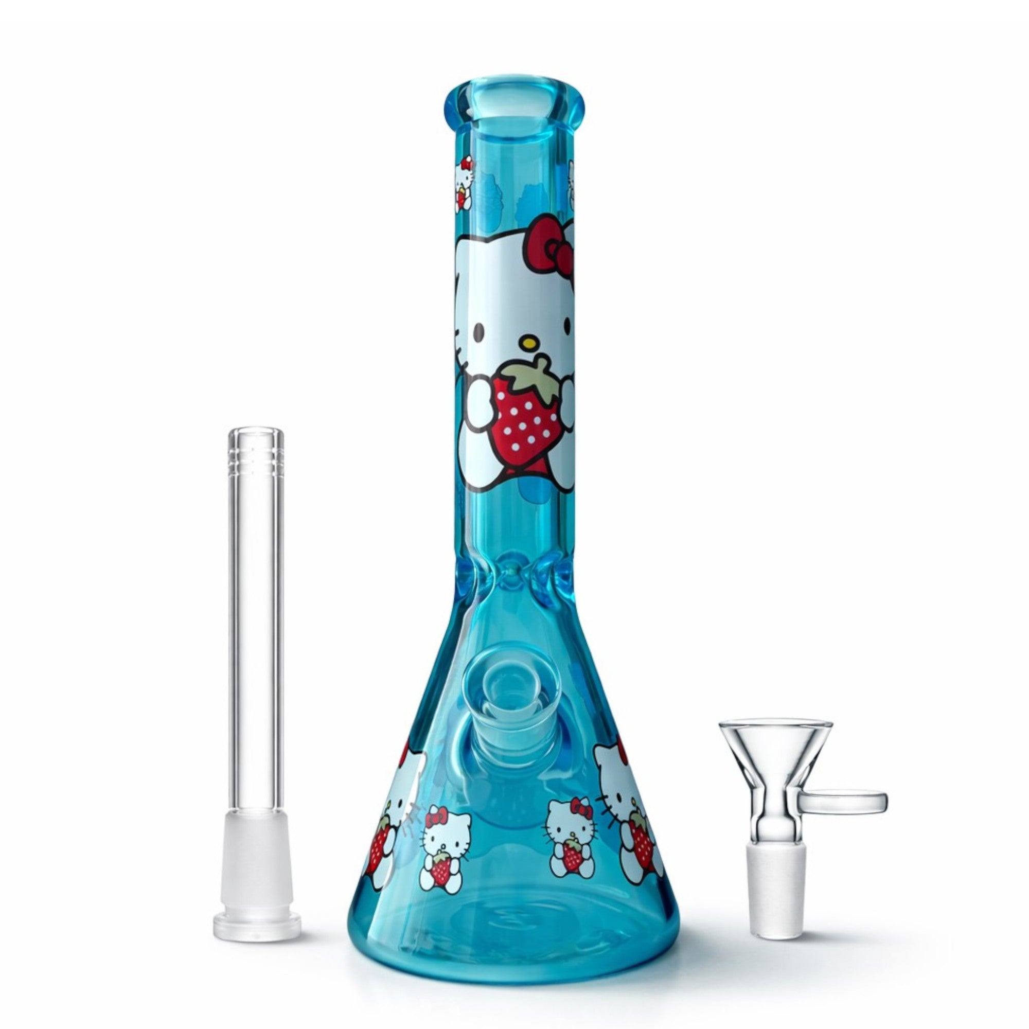 14" 7mm Pink Kitty Graphic Beaker Bong