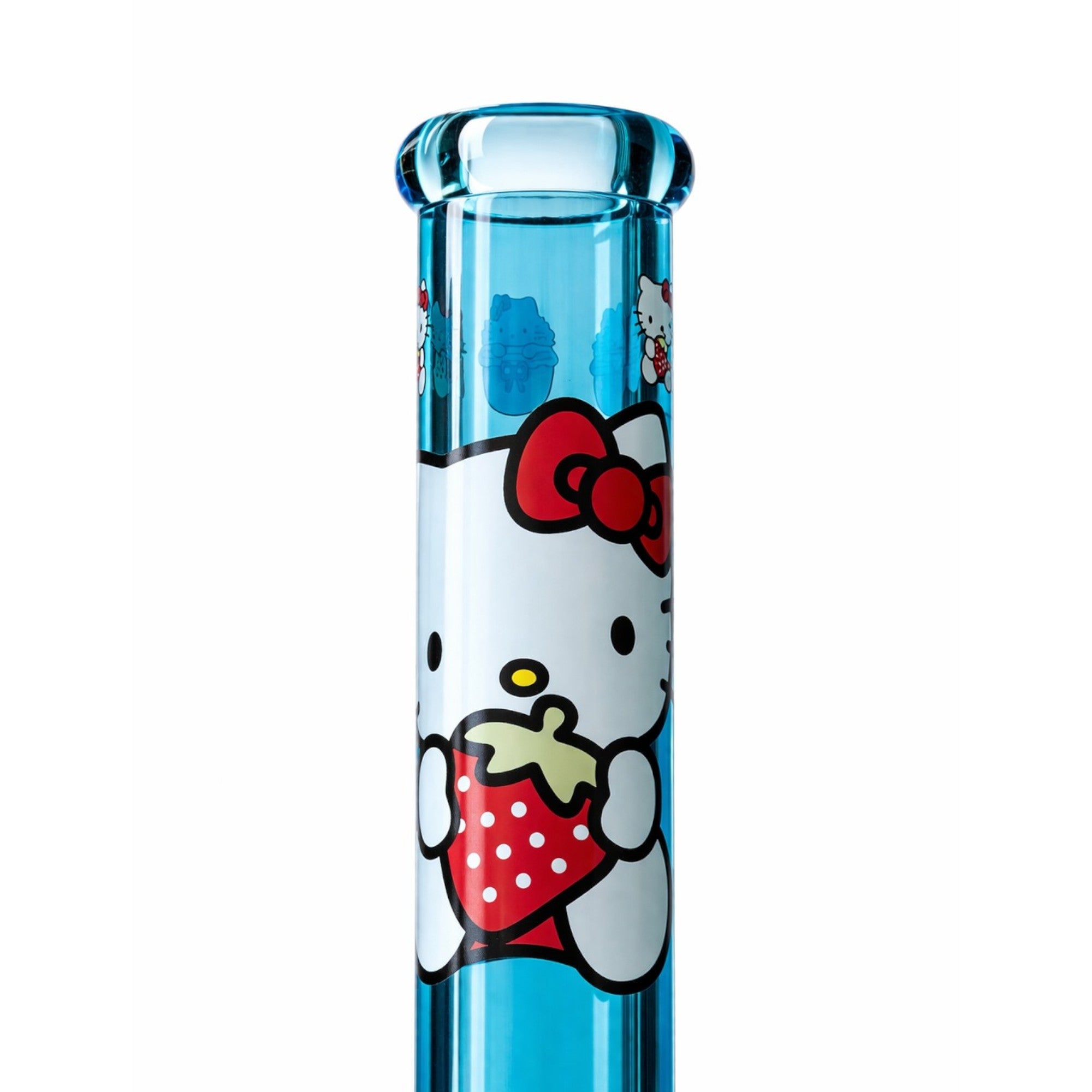 14" 7mm Pink Kitty Graphic Beaker Bong