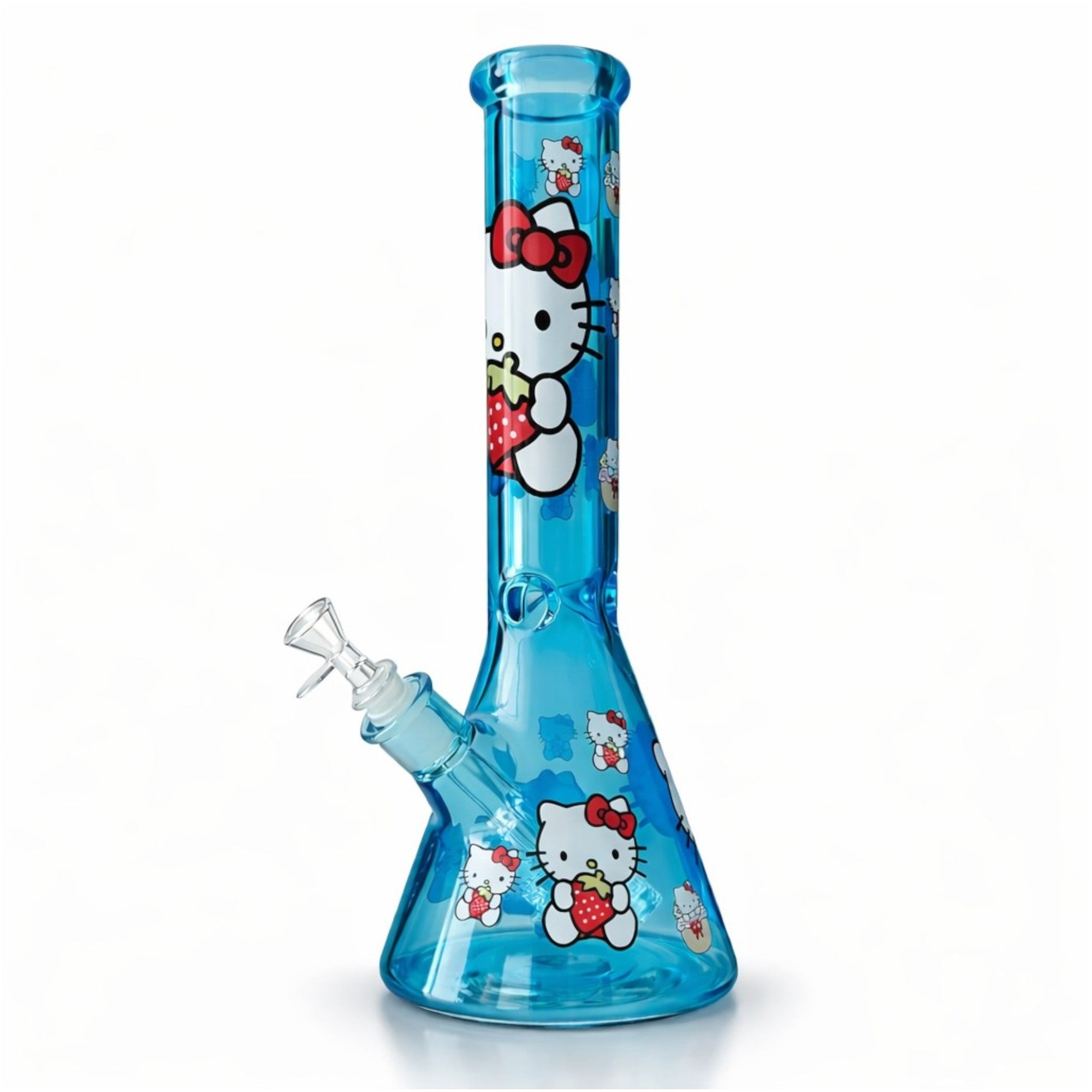 14" 7mm Pink Kitty Graphic Beaker Bong