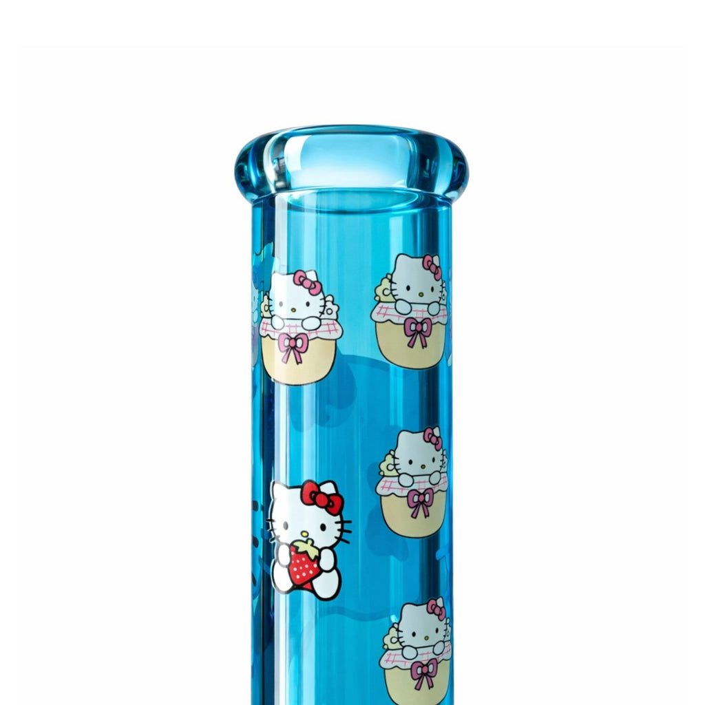 14" 7mm Pink Kitty Graphic Beaker Bong