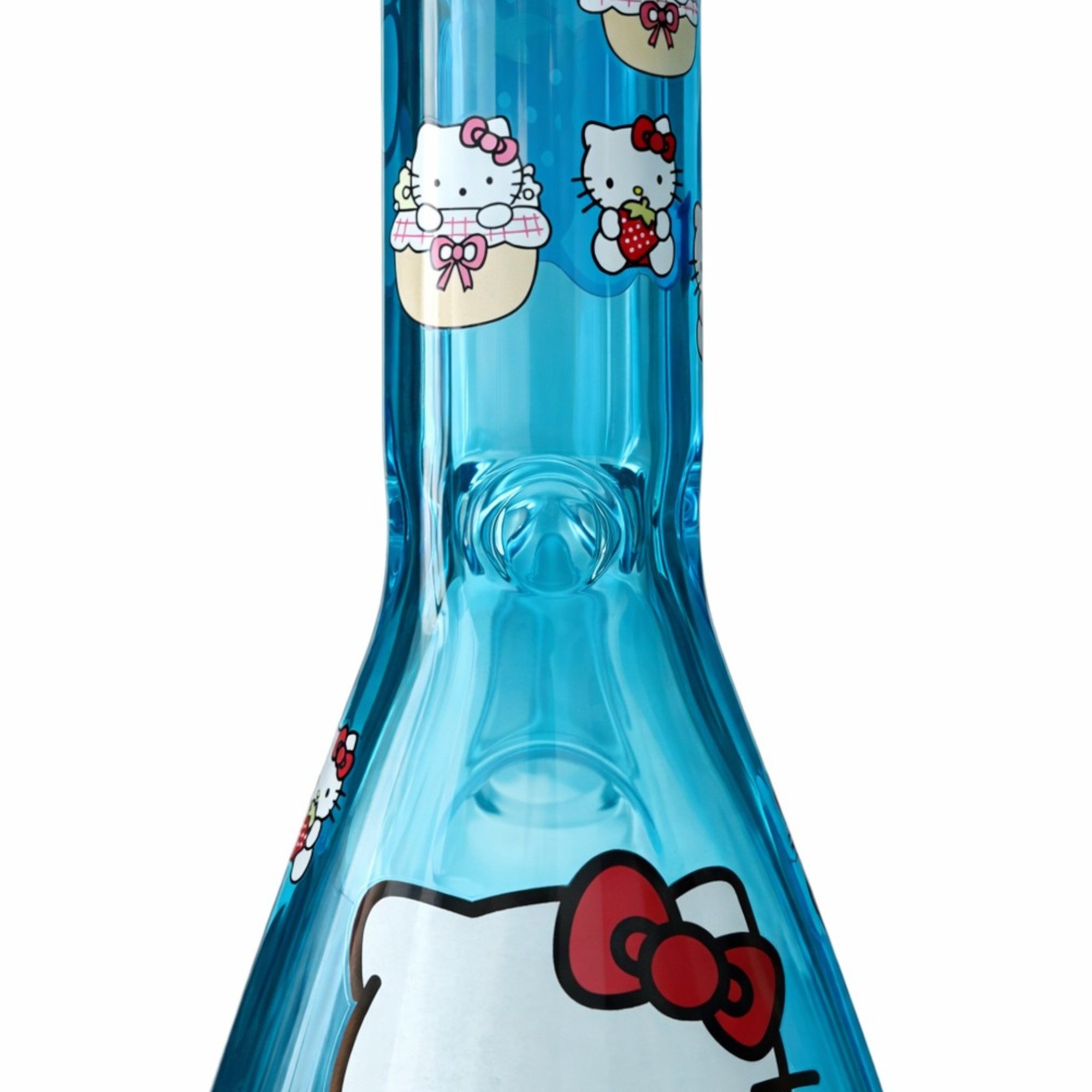 14" 7mm Pink Kitty Graphic Beaker Bong