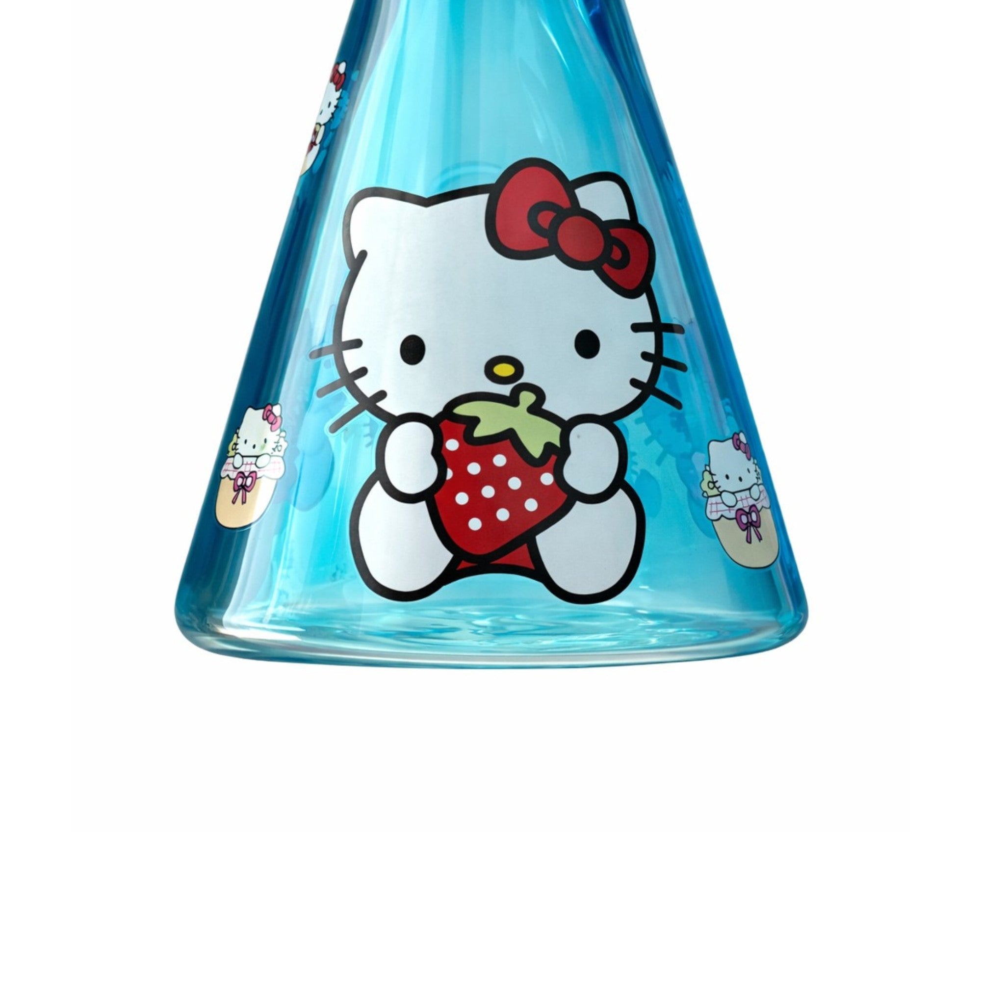 14" 7mm Pink Kitty Graphic Beaker Bong