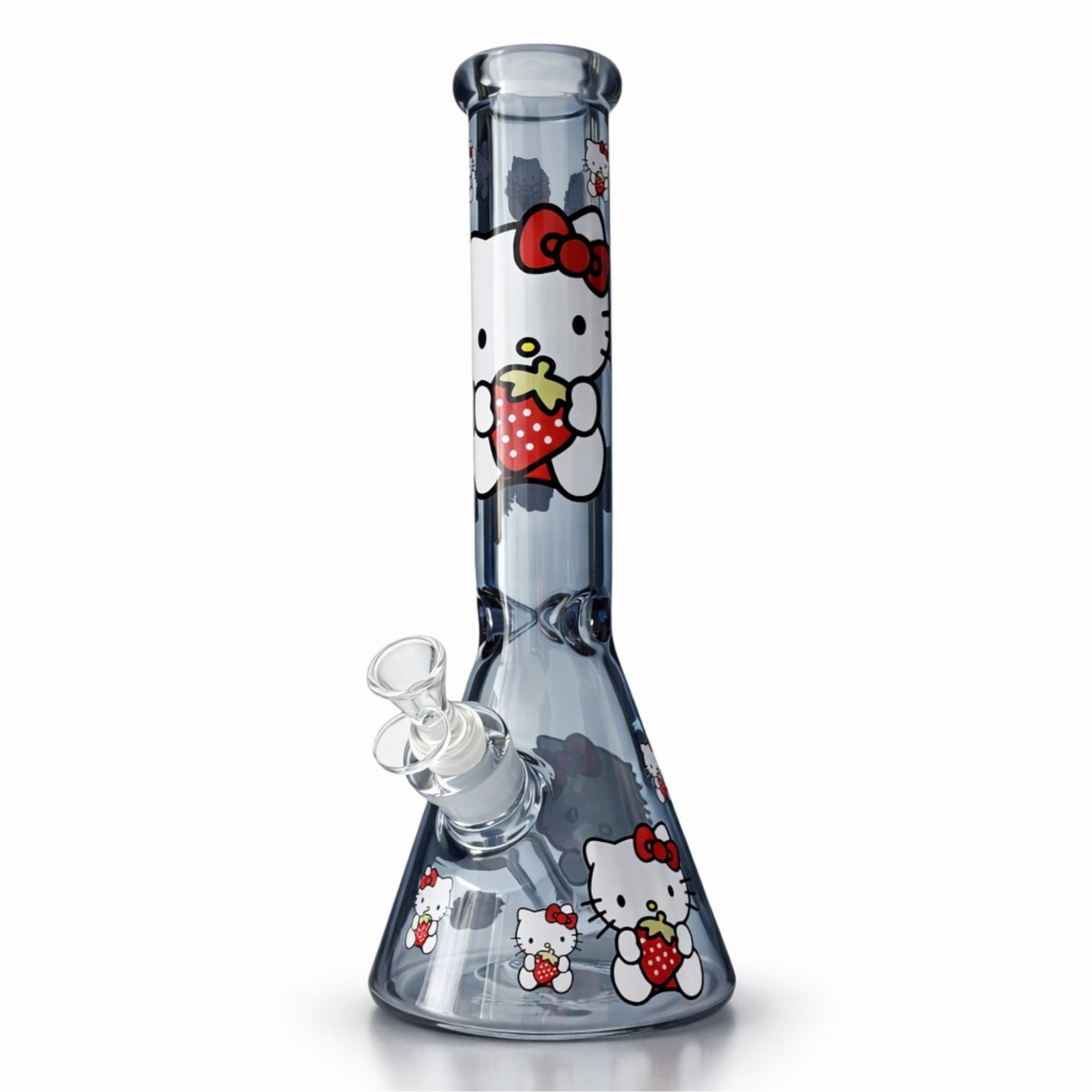 14" 7mm Pink Kitty Graphic Beaker Bong