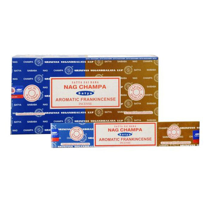 Satya | Nag Champa 16G Incense Display of 12