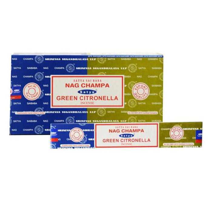 Satya | Nag Champa 16G Incense Display of 12