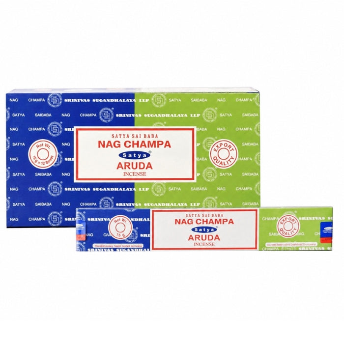 Satya | Nag Champa 16G Incense Display of 12
