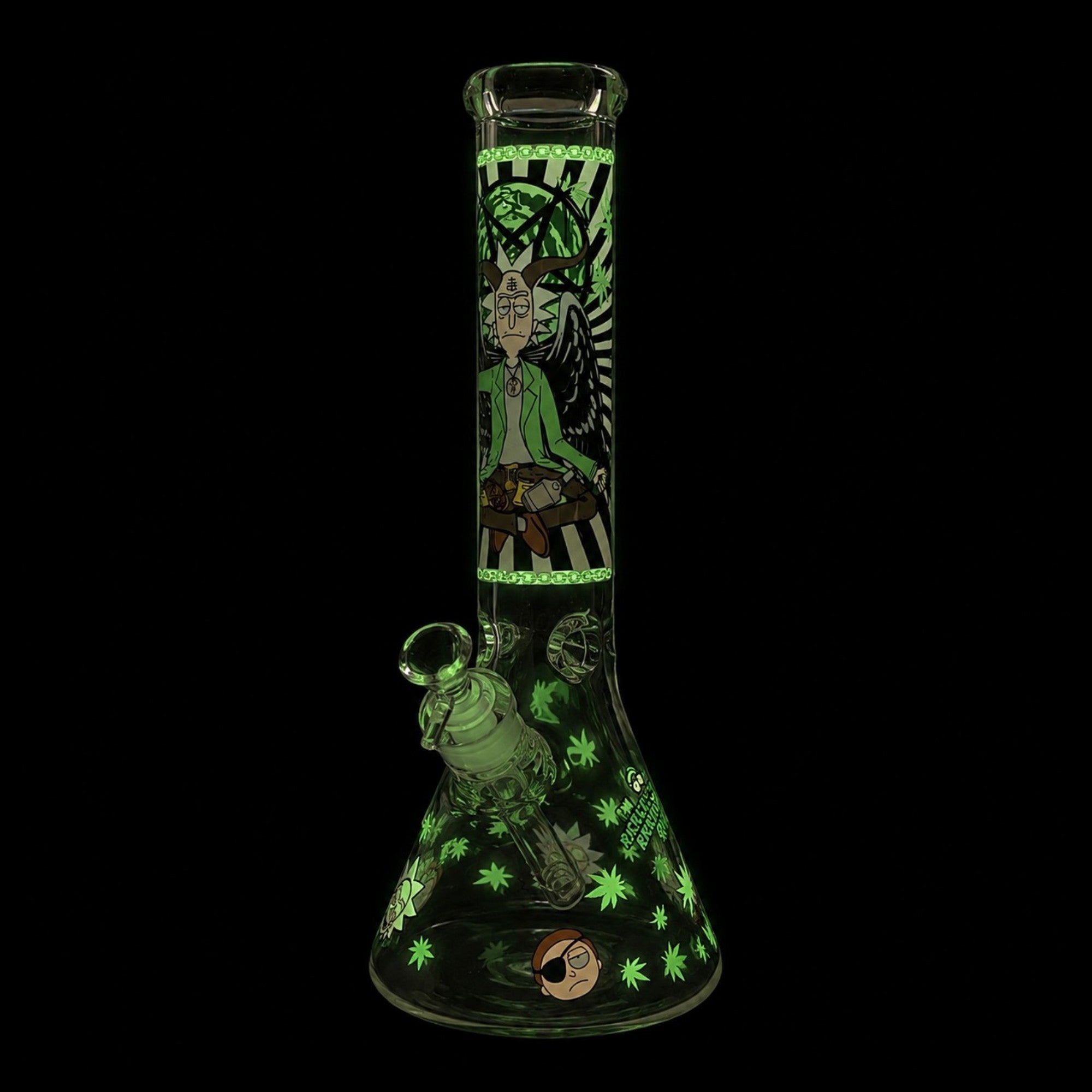 14" 7mm Interdimensional Glow Beaker Bong