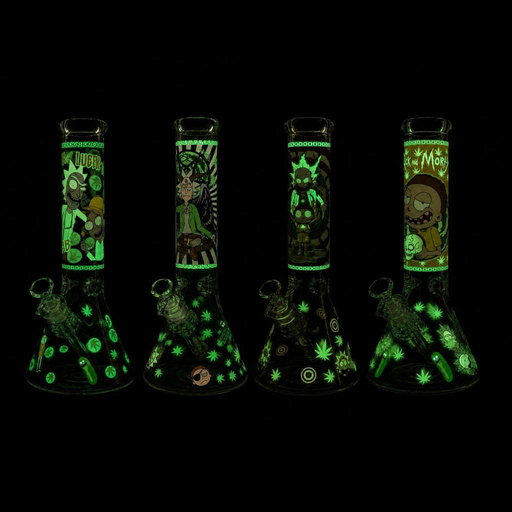 14" 7mm Interdimensional Glow Beaker Bong