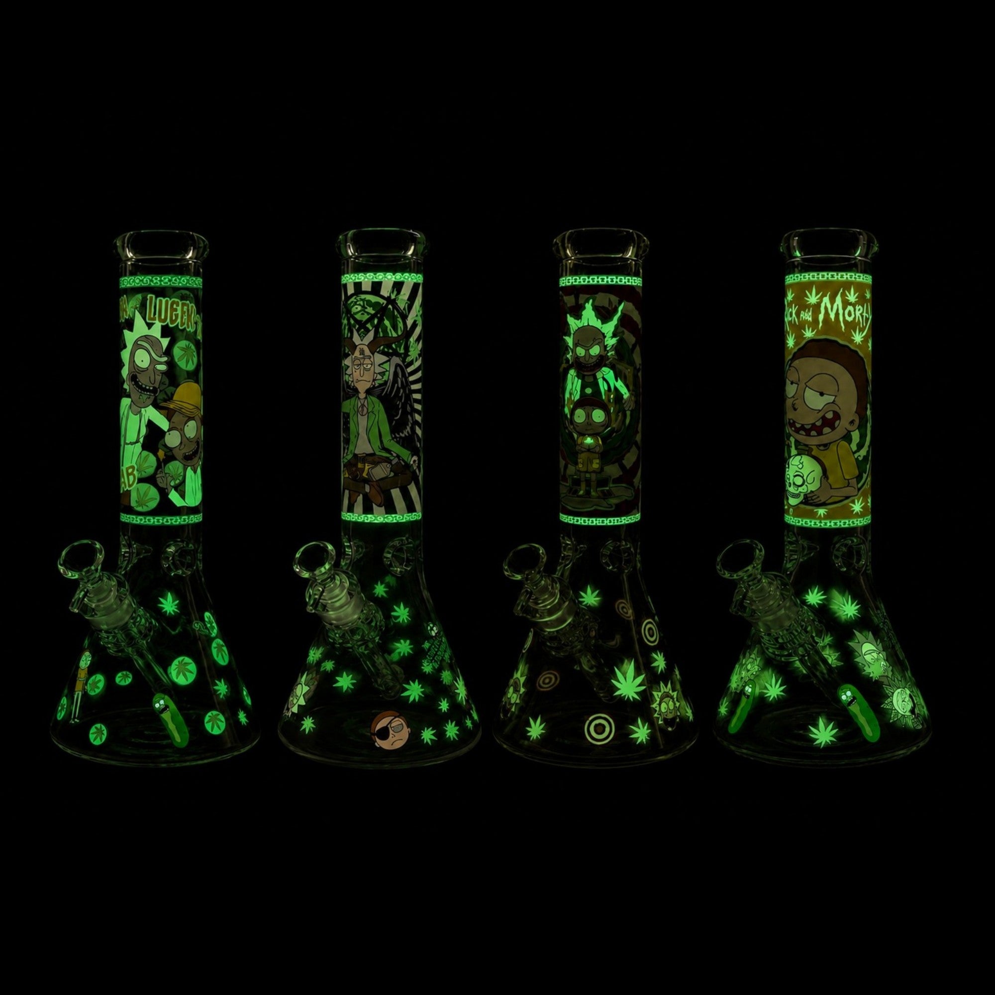14" 7mm Interdimensional Glow Beaker Bong