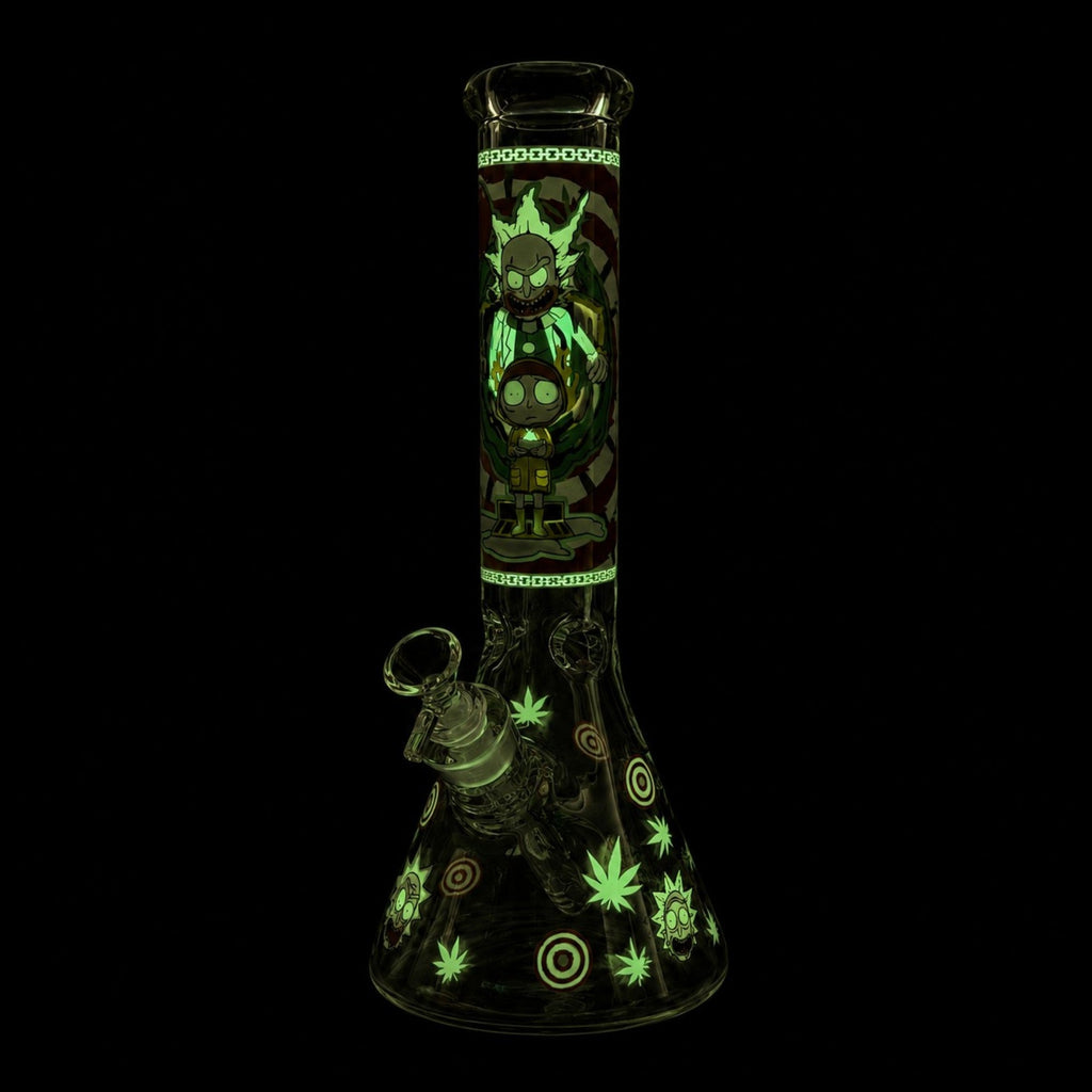 14" 7mm Interdimensional Glow Beaker Bong