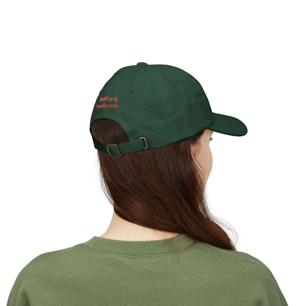 Dad Cap — “No Smoking Without Me” Patch Hat with Green Budd