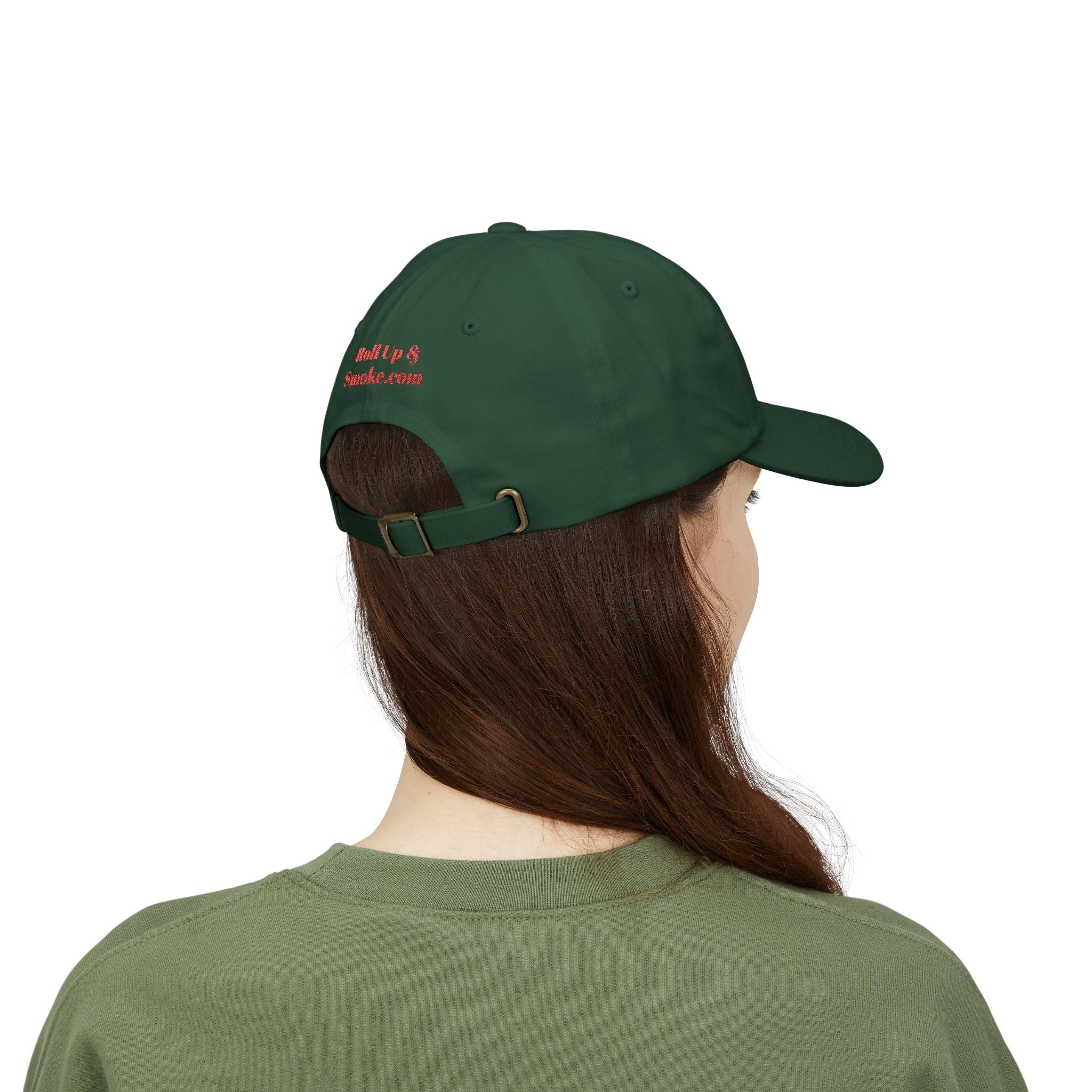 Dad Cap — “No Smoking Without Me” Patch Hat with Green Budd
