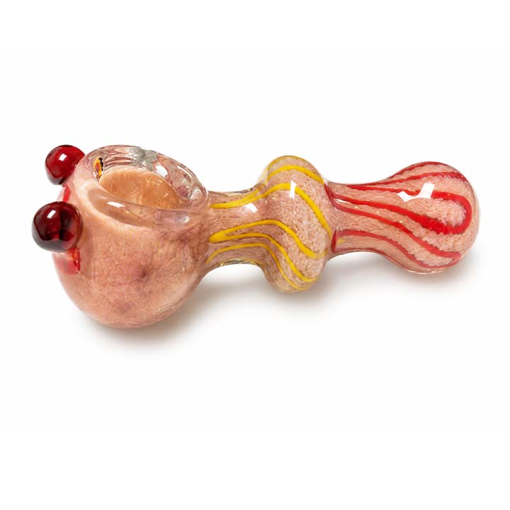 4.25" Textured Fumed Glass Hand Pipe