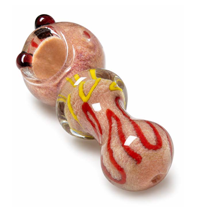 4.25" Textured Fumed Glass Hand Pipe