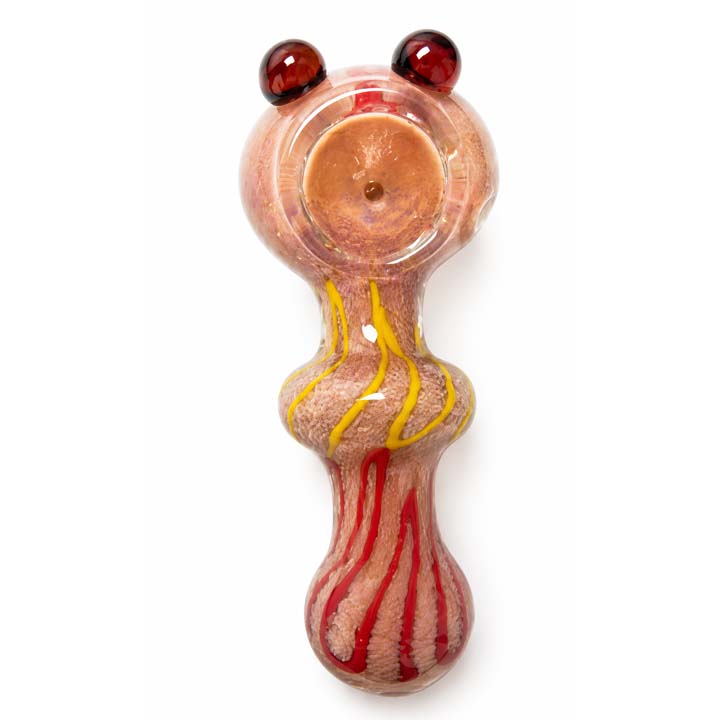 4.25" Textured Fumed Glass Hand Pipe
