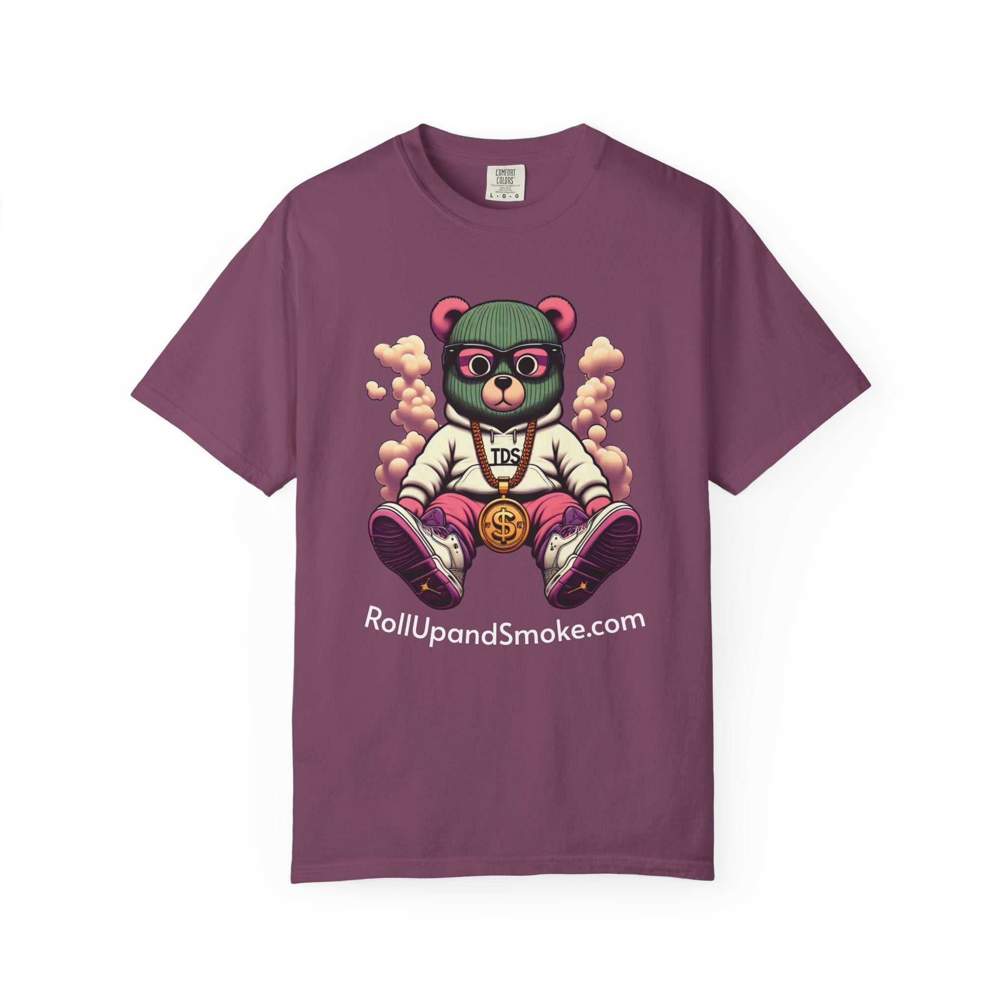 Bear Blazer T-Shirt — Streetwear Graphic Tee with ‘RollUpandSmoke.com’ Design