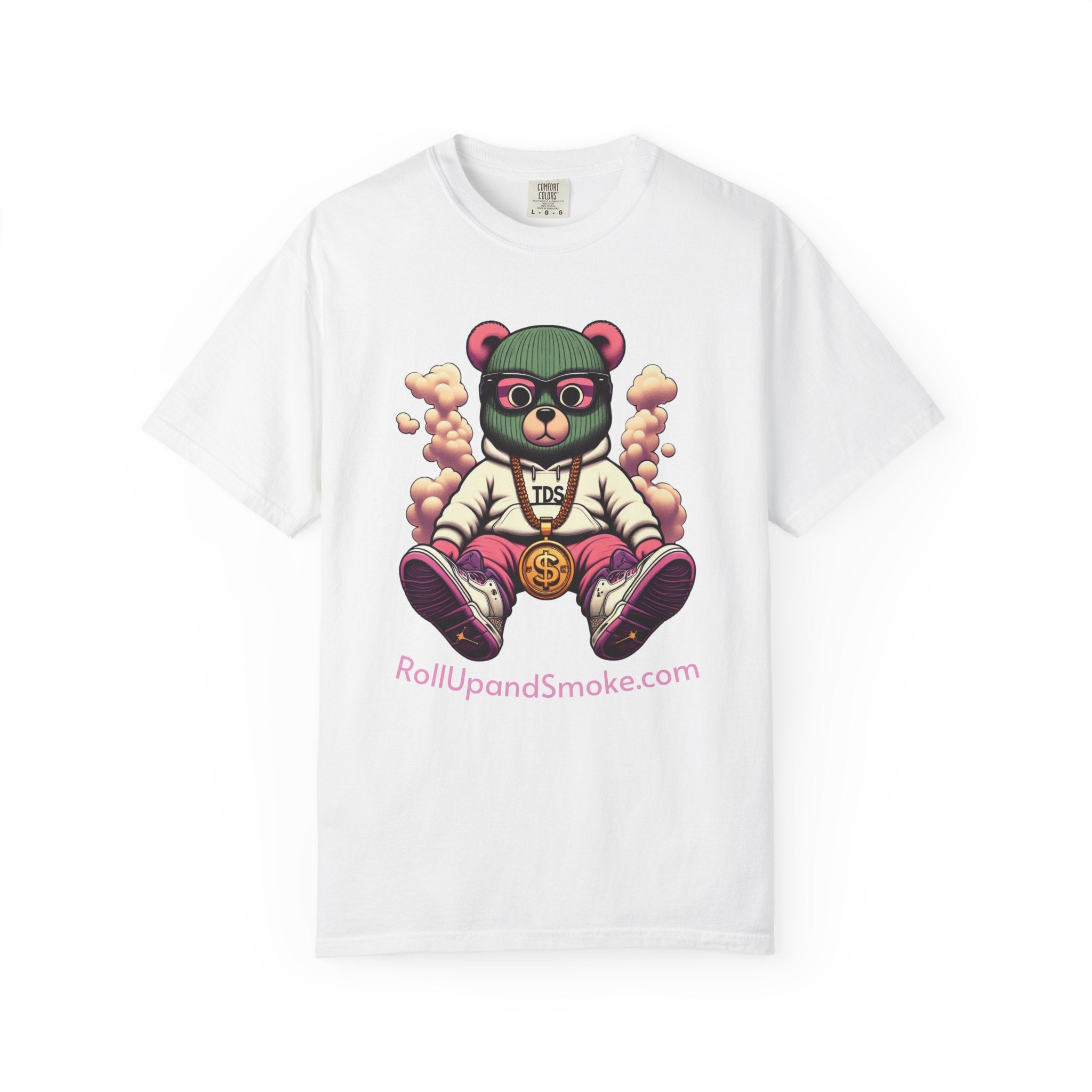 Bear Blazer T-Shirt — Streetwear Graphic Tee with ‘RollUpandSmoke.com’ Design