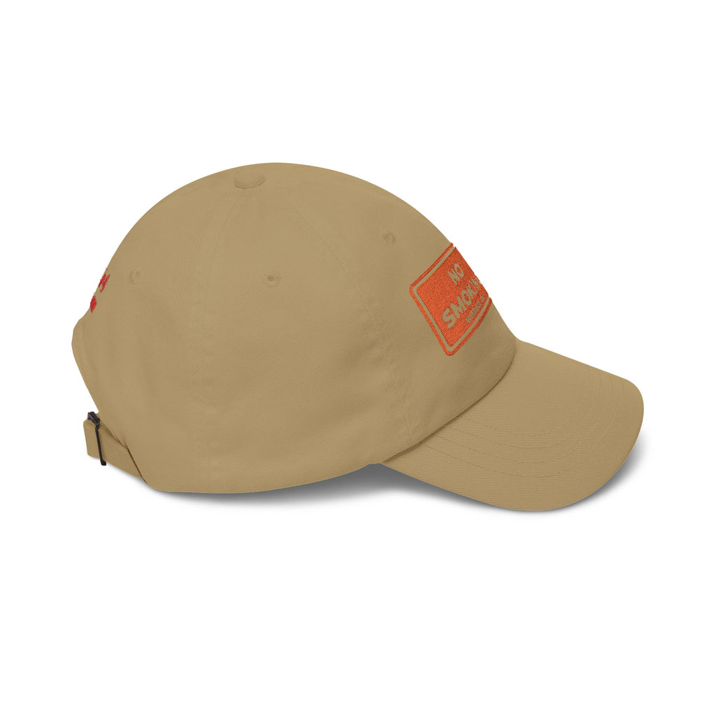 Dad Cap — “No Smoking Without Me” Patch Hat with Green Budd
