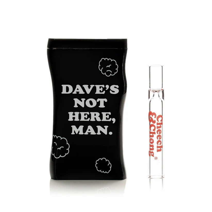 Cheech & Chong | 3.8" Dave's Not Here, Man Dugout W/Borosilicate Taster