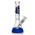 Grateful Dead | 10" Tall Bertha Beaker Base Water Pipe W/Silicone Base