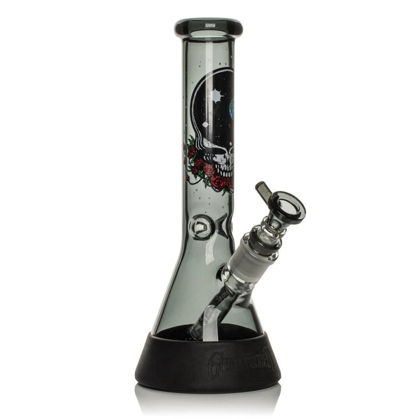 Grateful Dead | 10" Tall Space Your Face Beaker Base Water Pipe W/Silicone Base