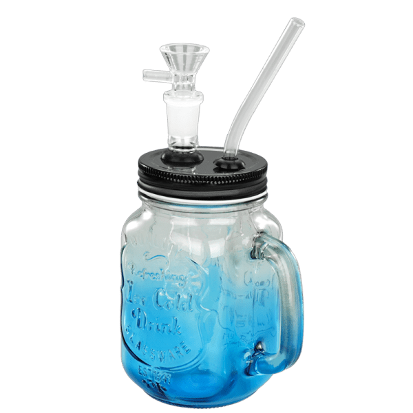TOPPUFF® | 5.5″ Mason Jar Glass Bong – Surface Plating Colors [JTOP01.1005]