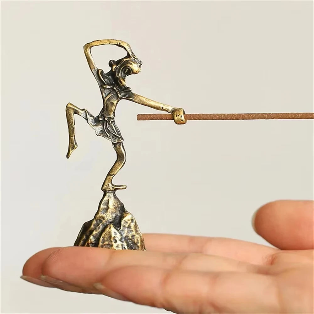 Incense Censer Stick Holder Stand Portable Monkey King Ornaments Mini Tea Ceremony Accessories Home Office Decoration مباخر 버너