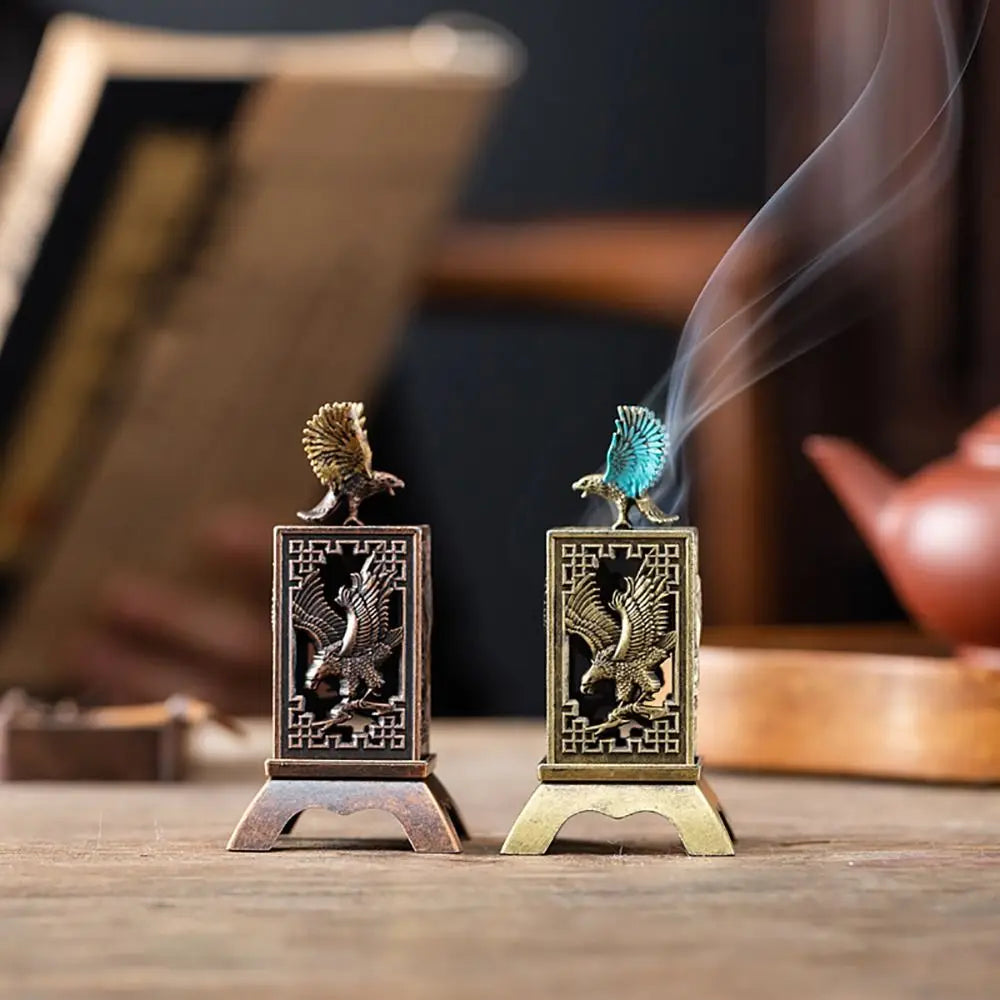 Chinese Style Incense Burner Zinc Alloy Vertical Indoor Aromatherapy Good Symbolism Accessories Incense Burning Gifts